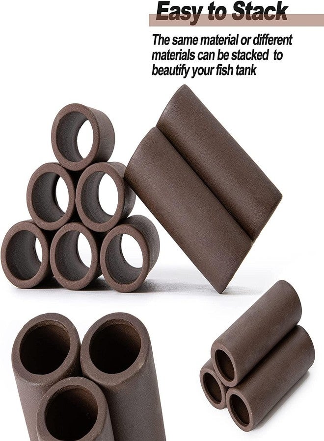 كهف تكاثر طبيعي بستة ثقوب من السيراميك من VAYINATO®، على شكل روبيان وسمكة بليكو، لتزيين حوض السمك | يقلل التوتر ويشجع على التكاثر | 8 × 7 × 7.5 سم من Petzlifeworld - Image 3